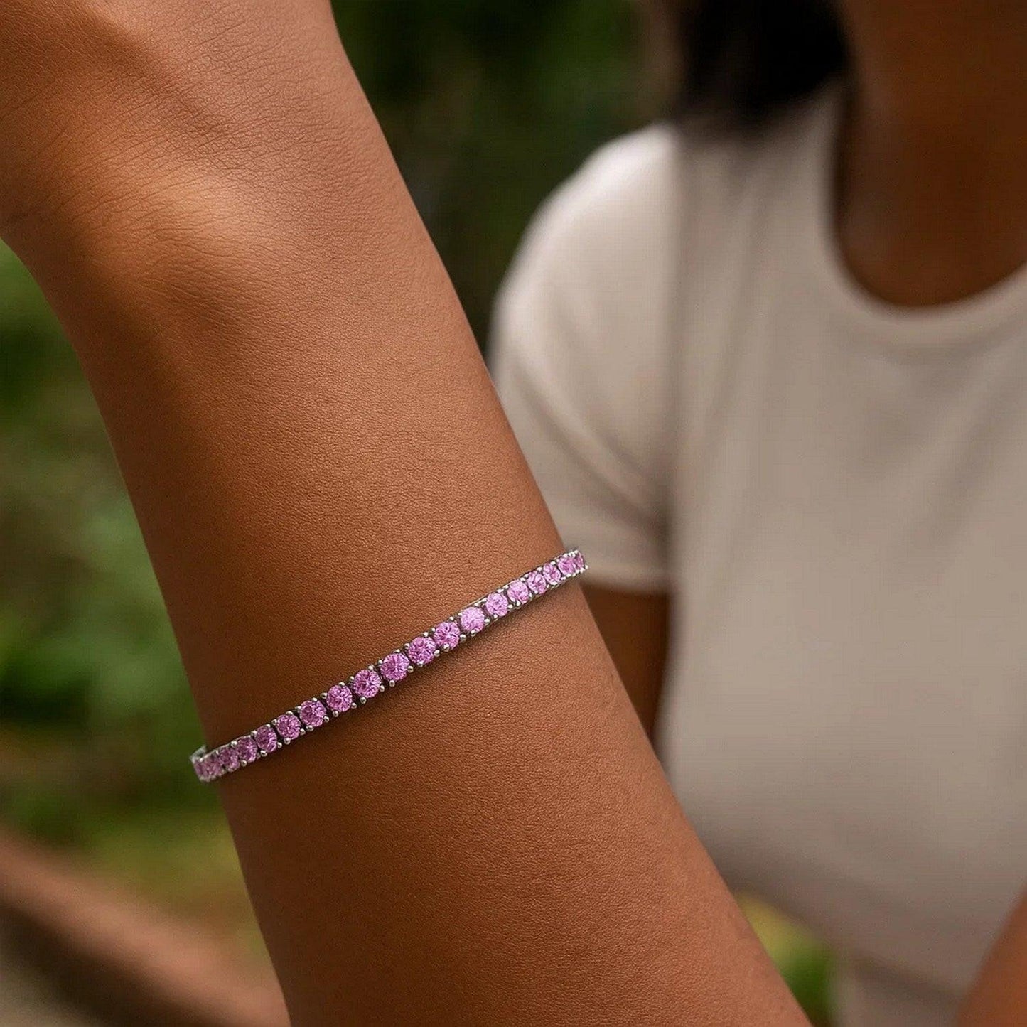 Sterling Silver White CZ Tennis Bracelet (3.30 mm)