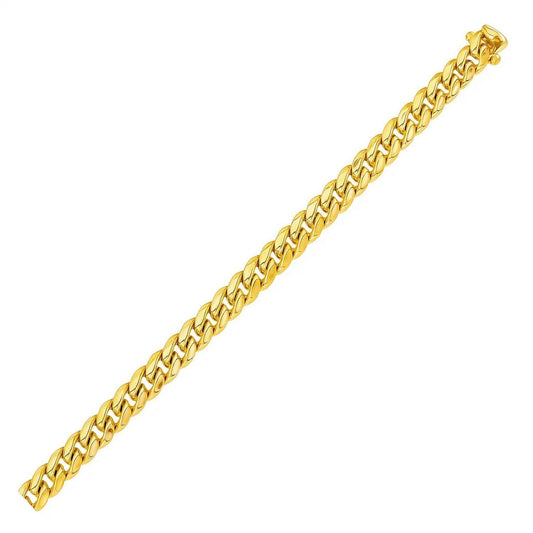 10k Yellow Gold Semi Solid Miami Cuban Bracelet (6.10 mm)