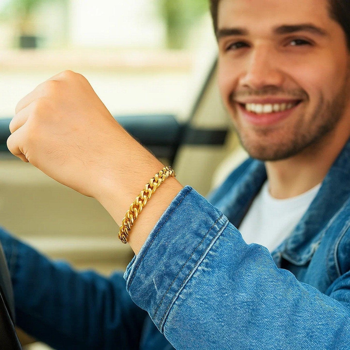 10k Yellow Gold Semi Solid Miami Cuban Bracelet (6.10 mm)