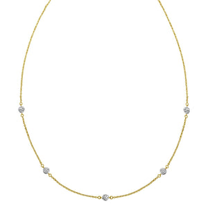 14K Two Tone Gold Classic Paperclip Chain Necklace