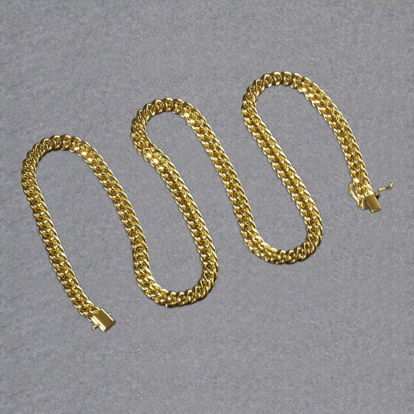 14k Yellow Gold Semi Solid Miami Cuban Chain (6.10 mm)