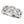 Diamond Studded Double Interlocking Waves Ring in 14k White Gold  (5/8 cttw)