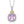 18k Yellow Gold & Sterling Silver Cushion Amethyst and Diamond Pendant