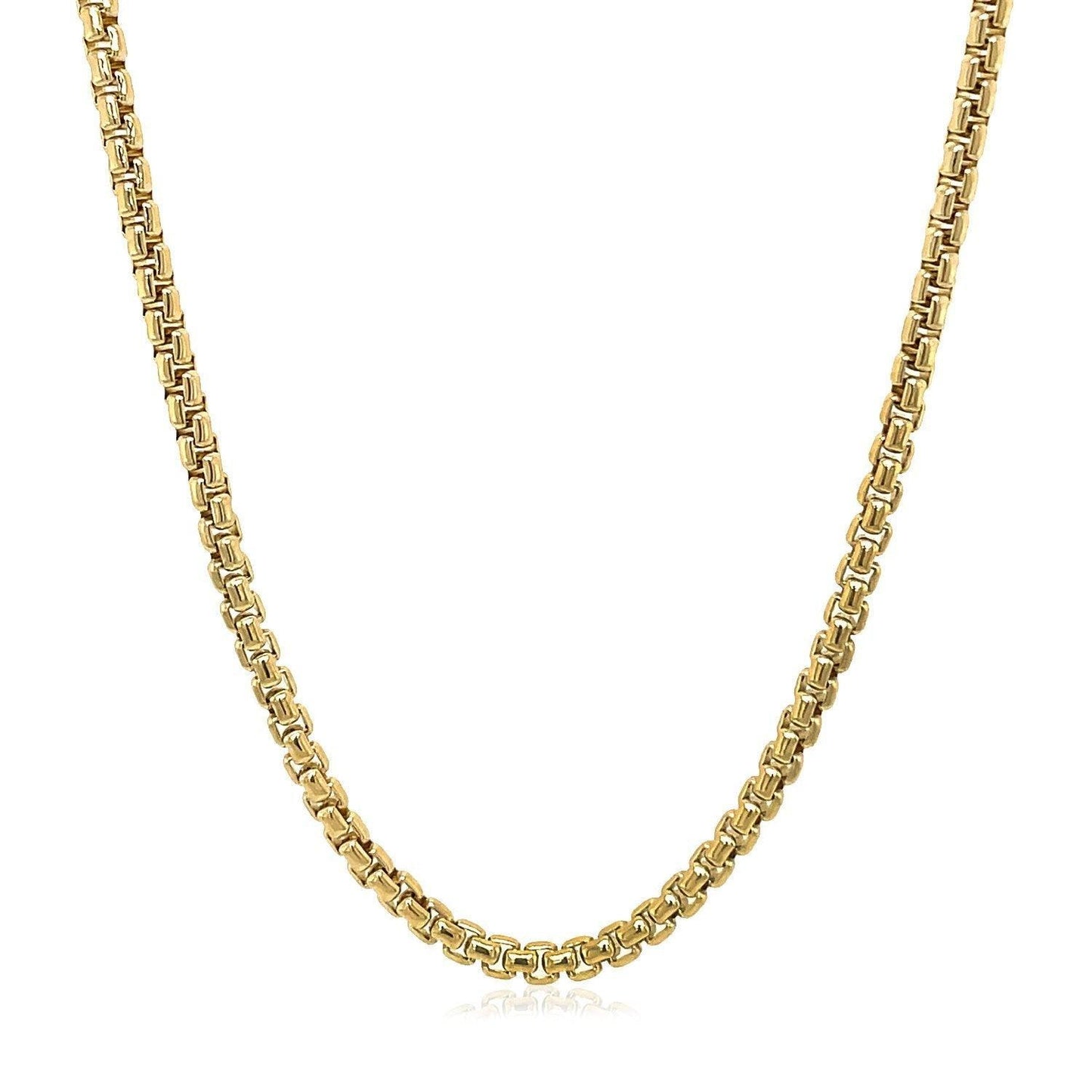 14k Yellow Gold Solid Round Box Chain (3.6 mm)