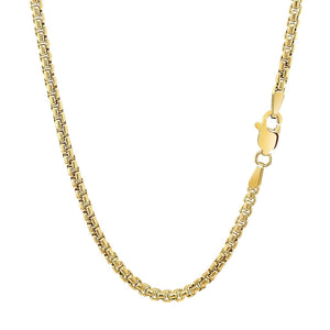 14k Yellow Gold Solid Round Box Chain (3.6 mm)
