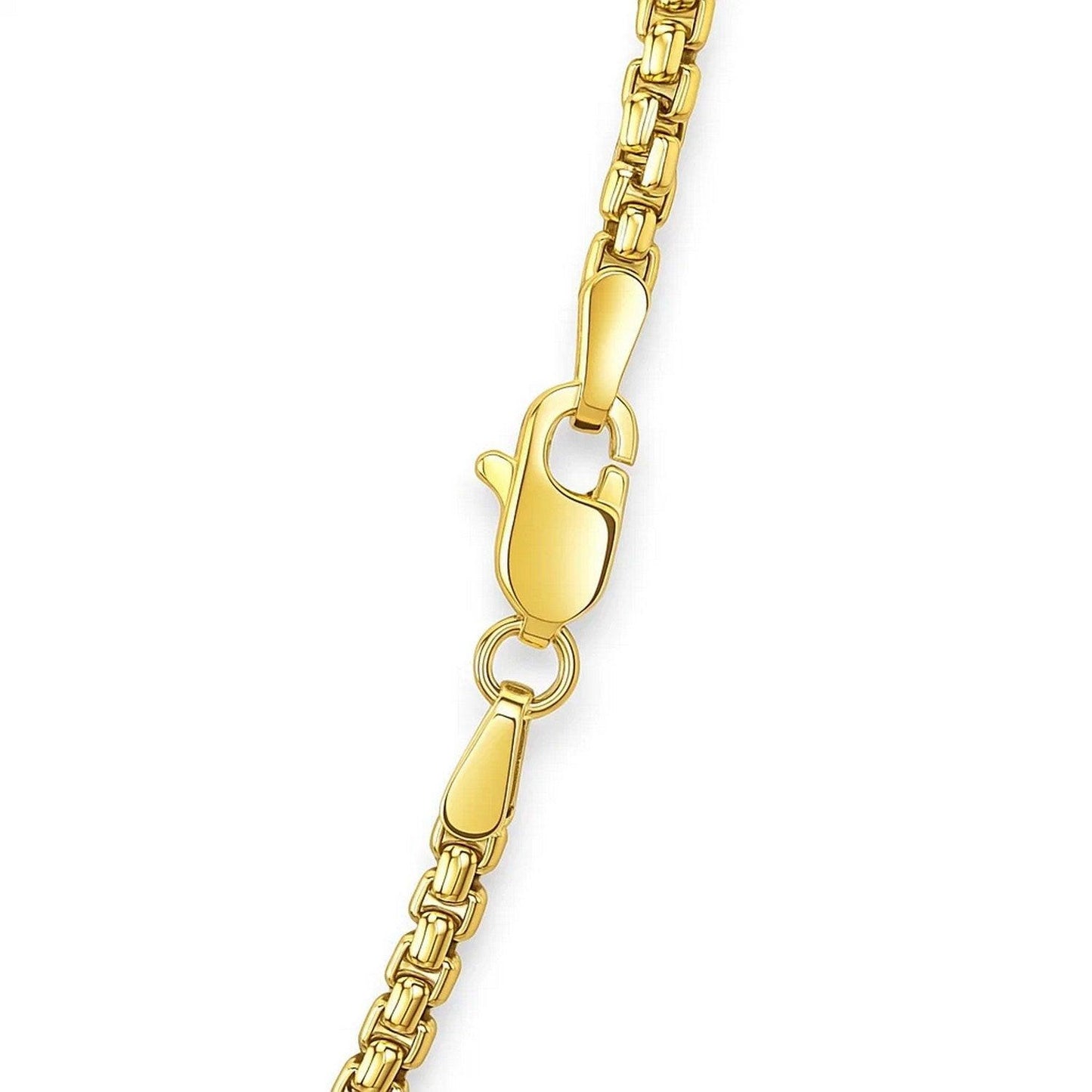 14k Yellow Gold Solid Round Box Chain (3.6 mm)
