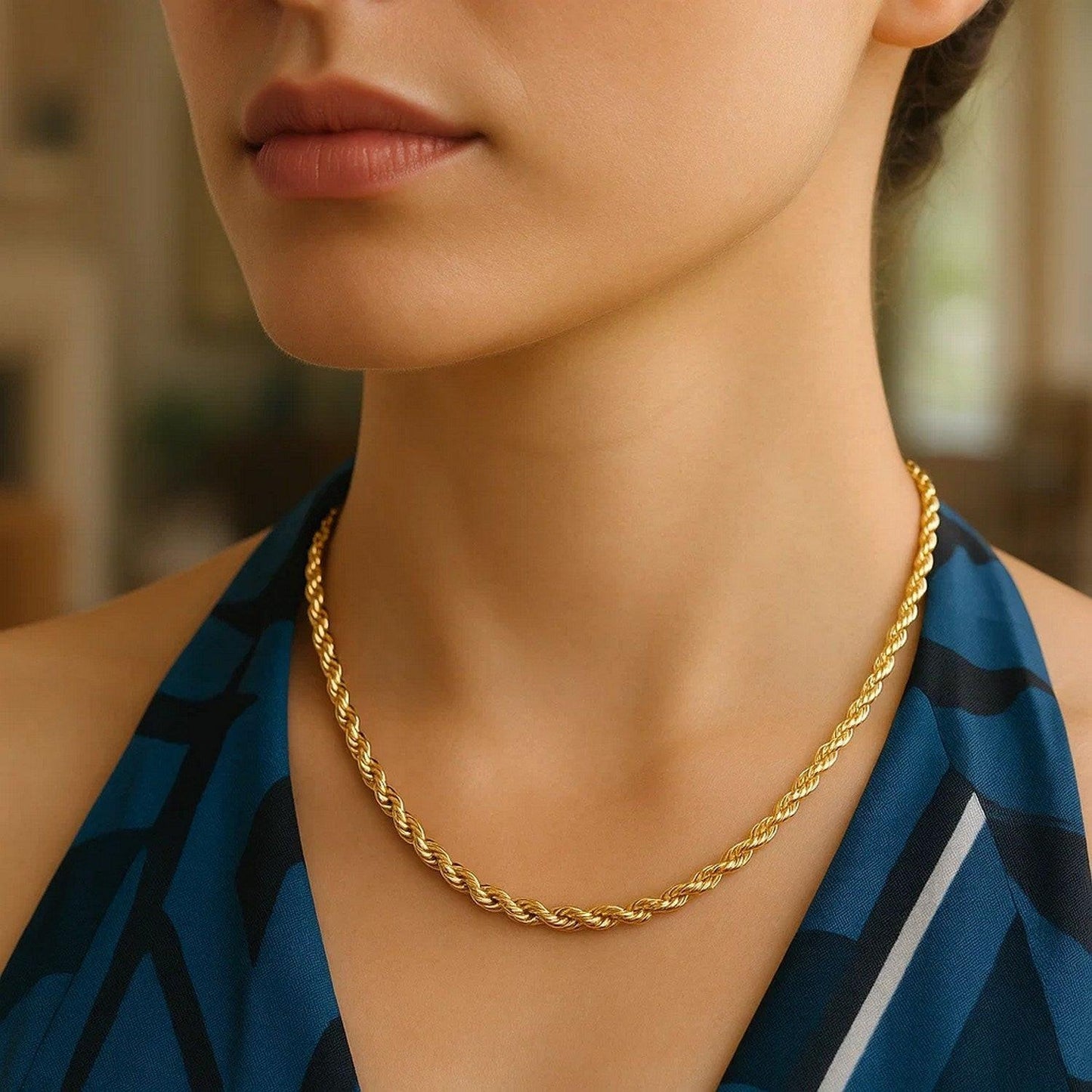 14k Yellow Gold Light Rope Chain (4.3 mm)