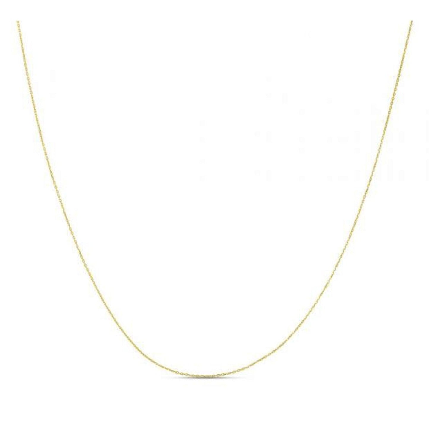 Double Extendable Diamond Cut Cable Chain in Yellow Gold (0.87 mm)
