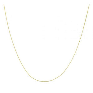 Double Extendable Diamond Cut Cable Chain in Yellow Gold (0.87 mm)