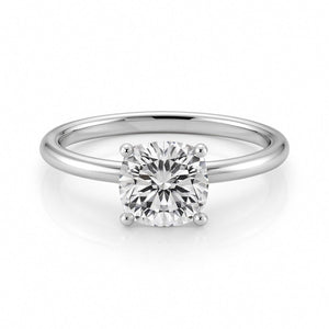 1 1/2 Carat Cushion Lab Grown IGI G/VS1 Diamond Solitaire Ring in 10K White Gold