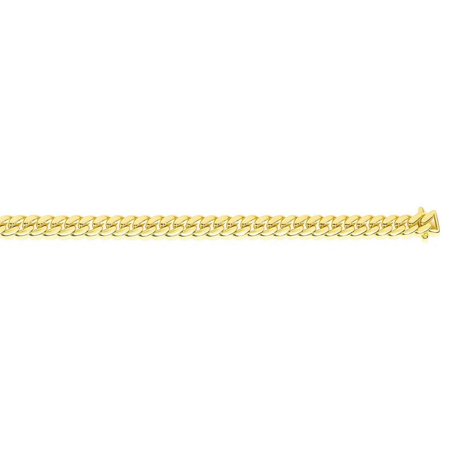 14k Yellow Gold Classic Miami Cuban Solid Bracelet (6.10 mm)