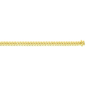 14k Yellow Gold Classic Miami Cuban Solid Bracelet (6.10 mm)