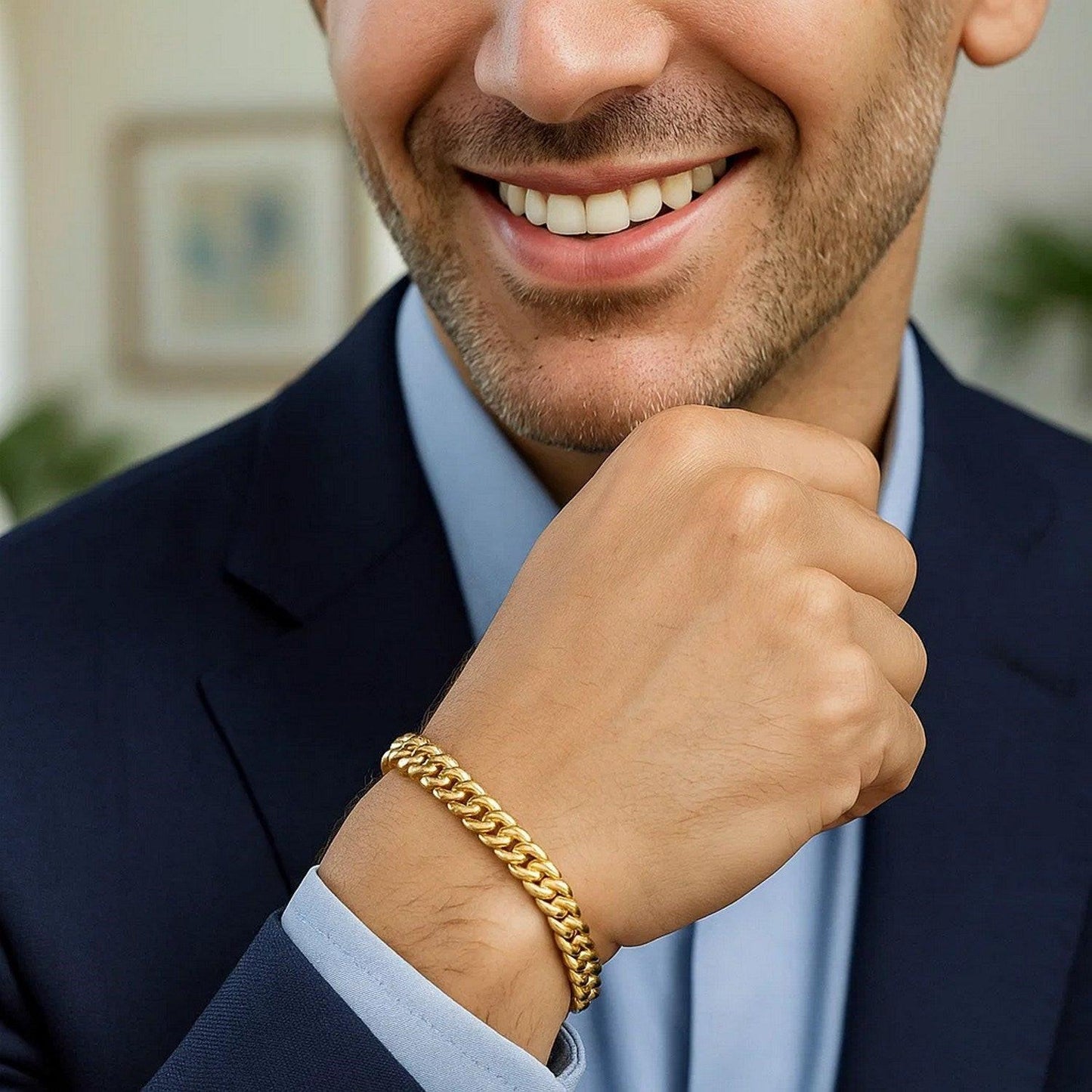 14k Yellow Gold Classic Miami Cuban Solid Bracelet (6.10 mm)