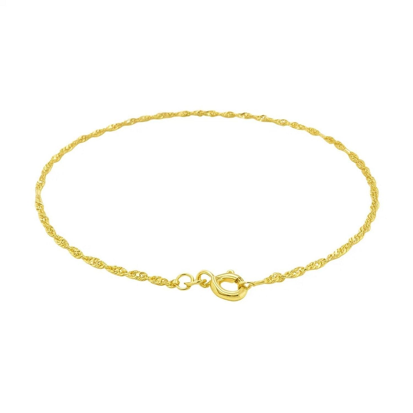 10k Yellow Gold Singapore Bracelet (1.50 mm)