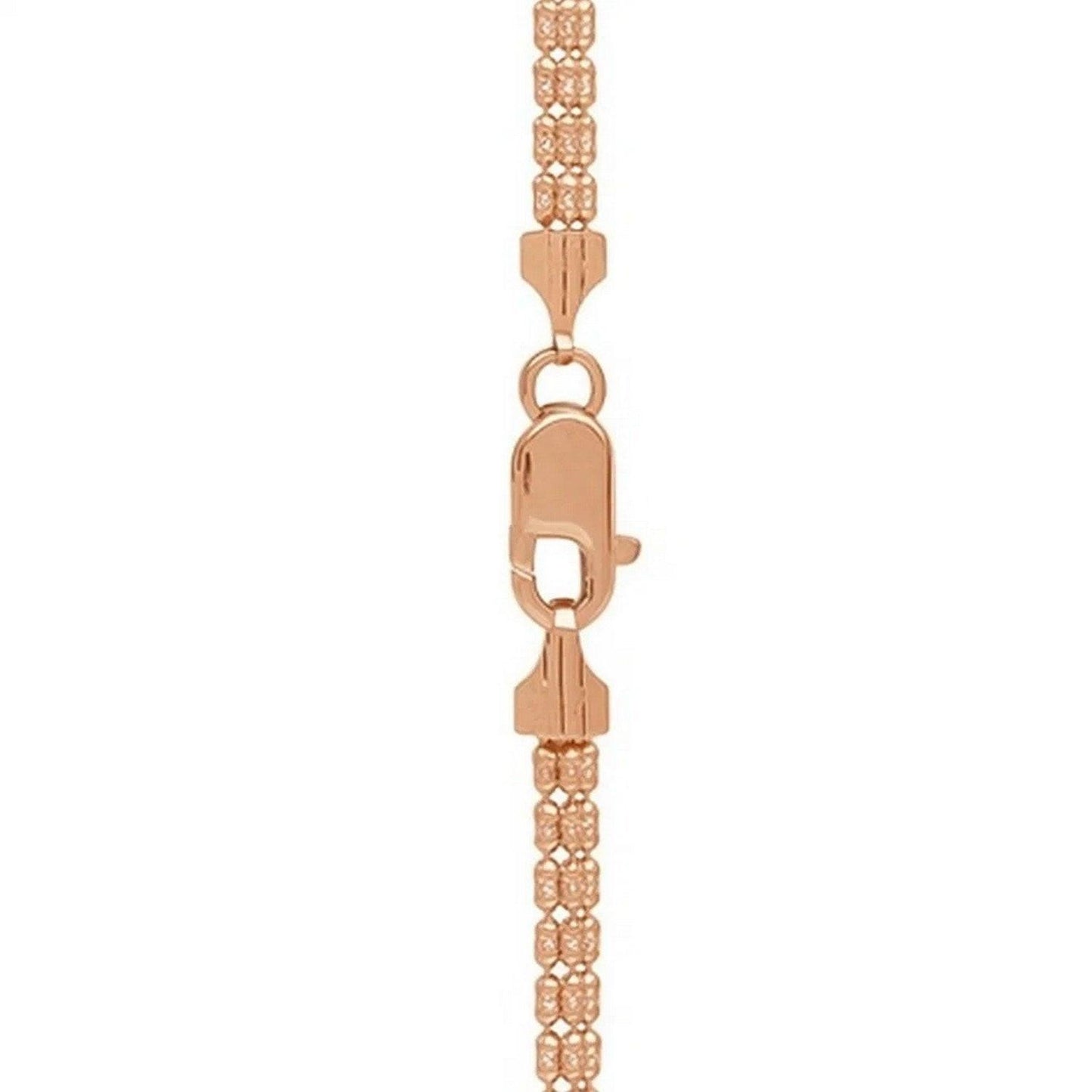 Ice Barrel Chain in 14k Rose Gold (3.1 mm)