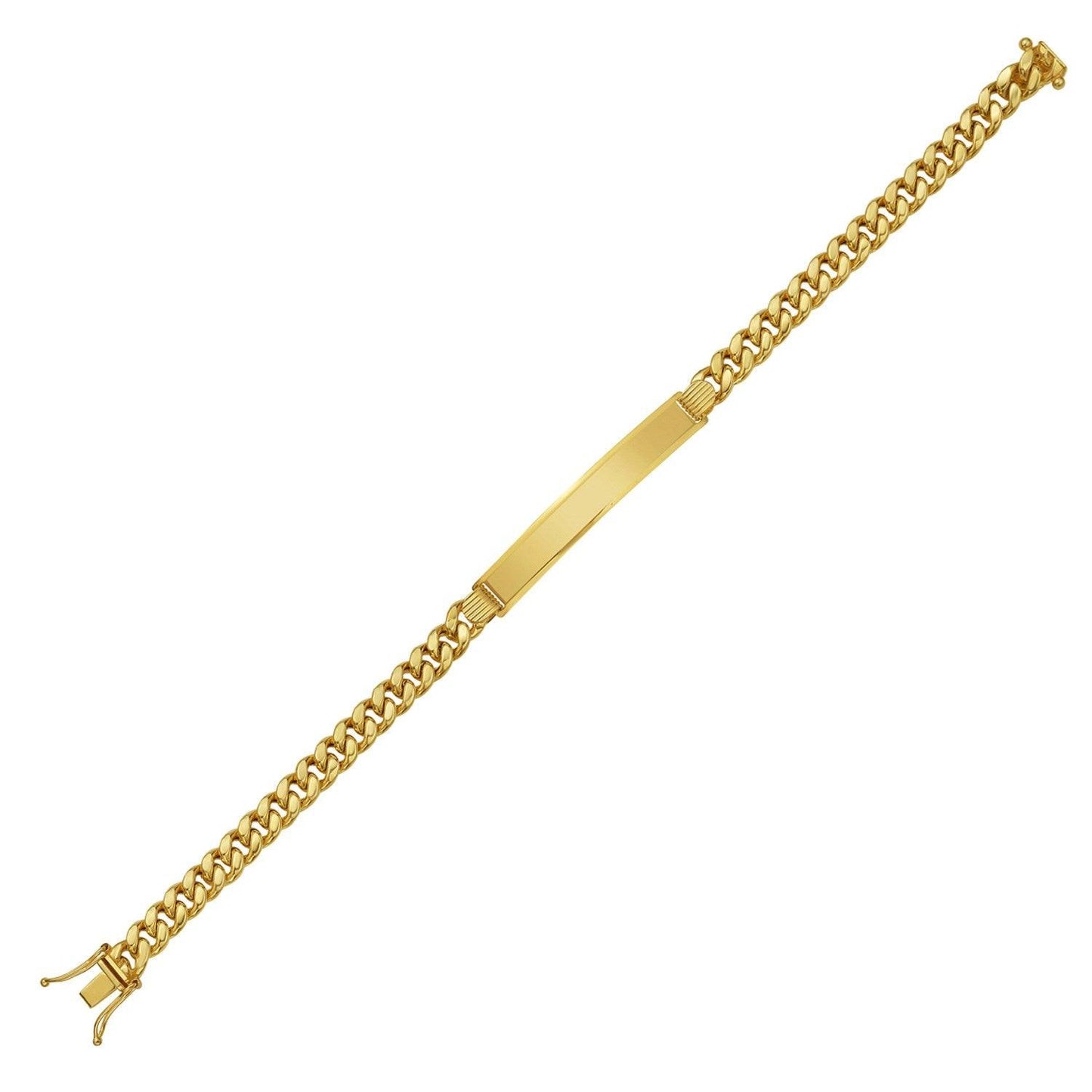 14K Yellow Gold Lite Cuban ID Bracelet (6.00 mm)