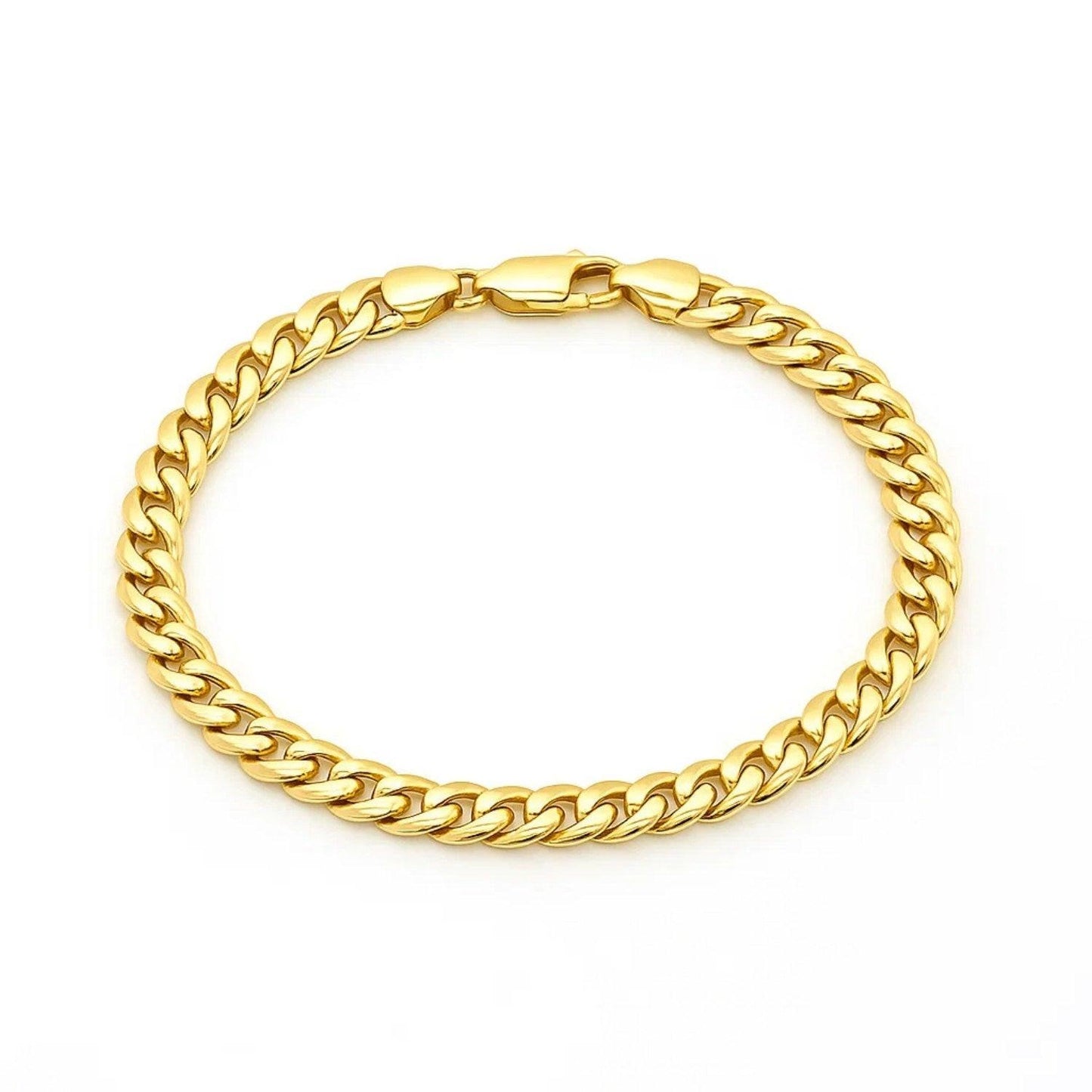 10k Yellow Gold Light Miami Cuban Bracelet (7.00 mm)