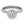 14k White Gold Halo Diamond Engagement Ring with Pave Band (1 1/3 cttw)