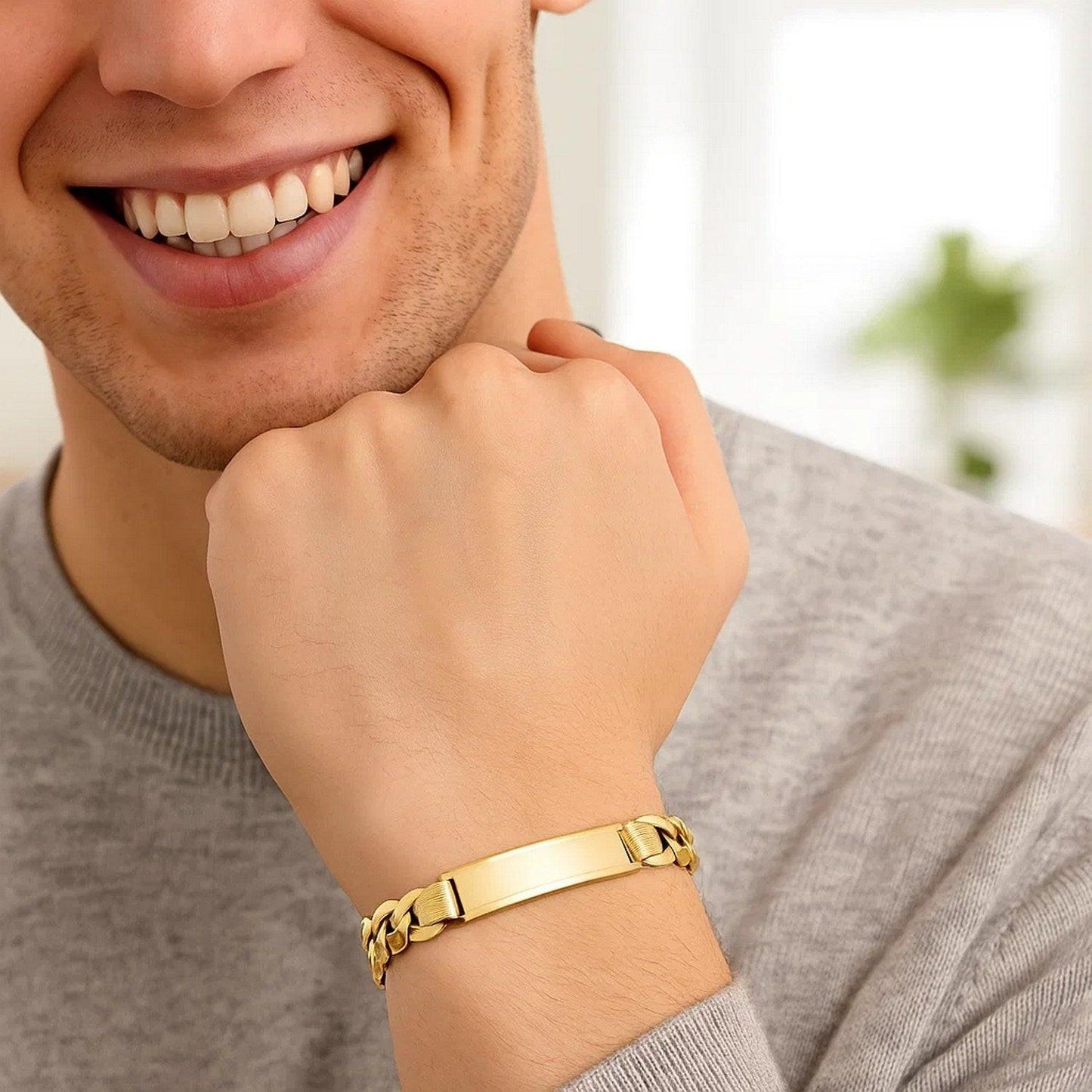 14k Yellow Gold Curb ID Bracelet (11.00 mm)