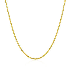 14k Yellow Gold Round Box Chain (1.3 mm)