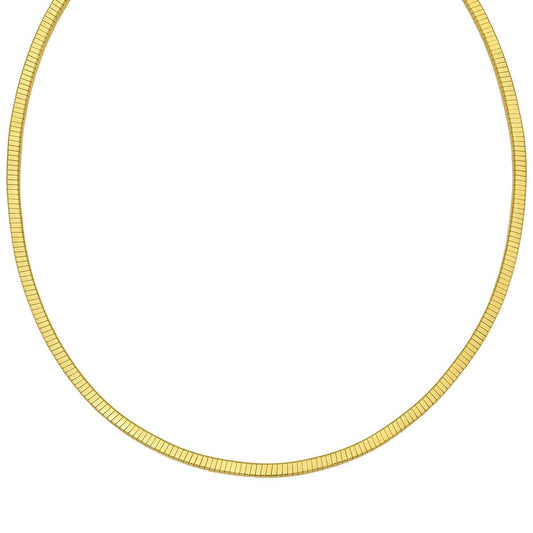 Gold Over Sterling Silver Cubogas Chain Necklace