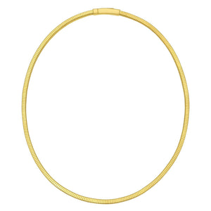 Gold Over Sterling Silver Cubogas Chain Necklace