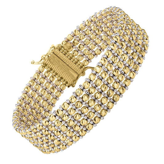 Medium Red Carpet Bracelet in 14K Two Tone Gold (14.10 mm)