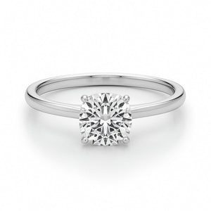 1 Carat Cushion Lab Grown IGI G/VS1 Diamond Solitaire Ring in 14K White Gold