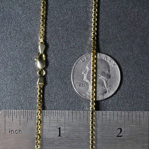 14k Yellow Gold Semi Solid Box Chain (2.10 mm)