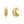 Puffy Graduated Ribbed Shell Hoop Earrings in 14K Yellow Gold