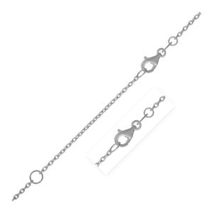 Extendable Cable Chain in 14k White Gold (1.20 mm)