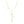 14K Yellow Gold Lariat Necklace with Paperclip Chain Stations