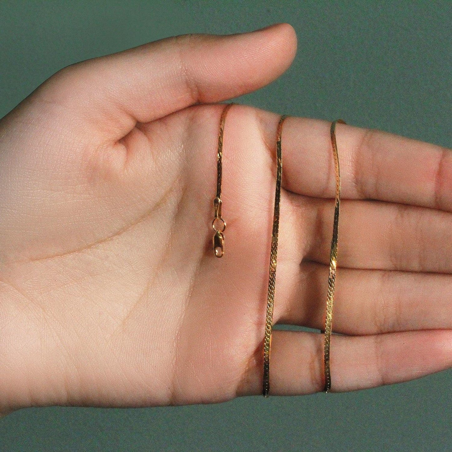 14k Yellow Gold Super Flex Herringbone Chain (1.50 mm)