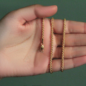 14k Yellow Gold Light Weight Wheat Chain (2.80 mm)