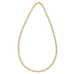 14K Tri Color Gold Pave Valentino Chain (3.00 mm)