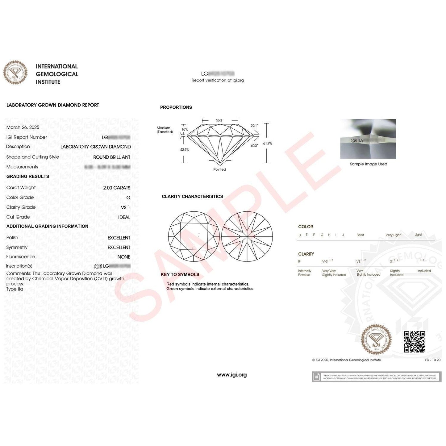 2 Carat Round Lab Grown IGI G/VS1 Diamond Solitaire Ring in 14K Yellow Gold