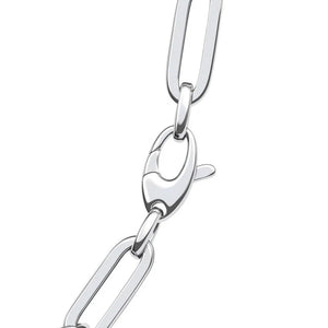 14K White Gold Wide Paperclip Chain (6.10 mm)