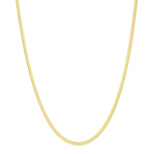 Sterling Silver Yellow Gold Plated Oval Snake Chain (2.60 mm)
