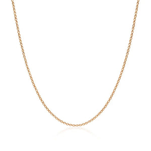 14k Rose Gold Diamond Cut Cable Link Chain (1.10 mm)