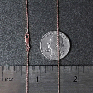 14k Rose Gold Diamond Cut Cable Link Chain (1.10 mm)
