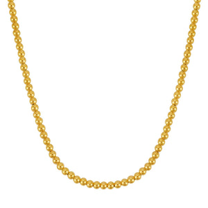 14k Yellow Gold Bead Chain Necklace(5mm)