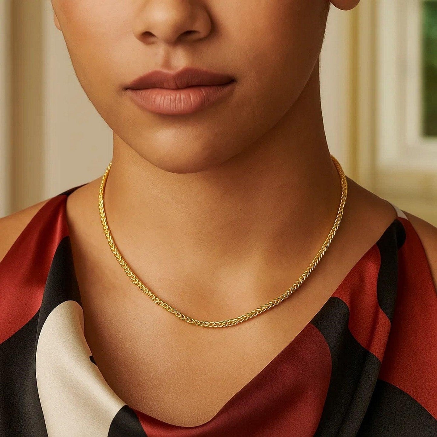 14k Yellow Solid Gold Diamond Cut Round Franco Chain (2.70 mm)