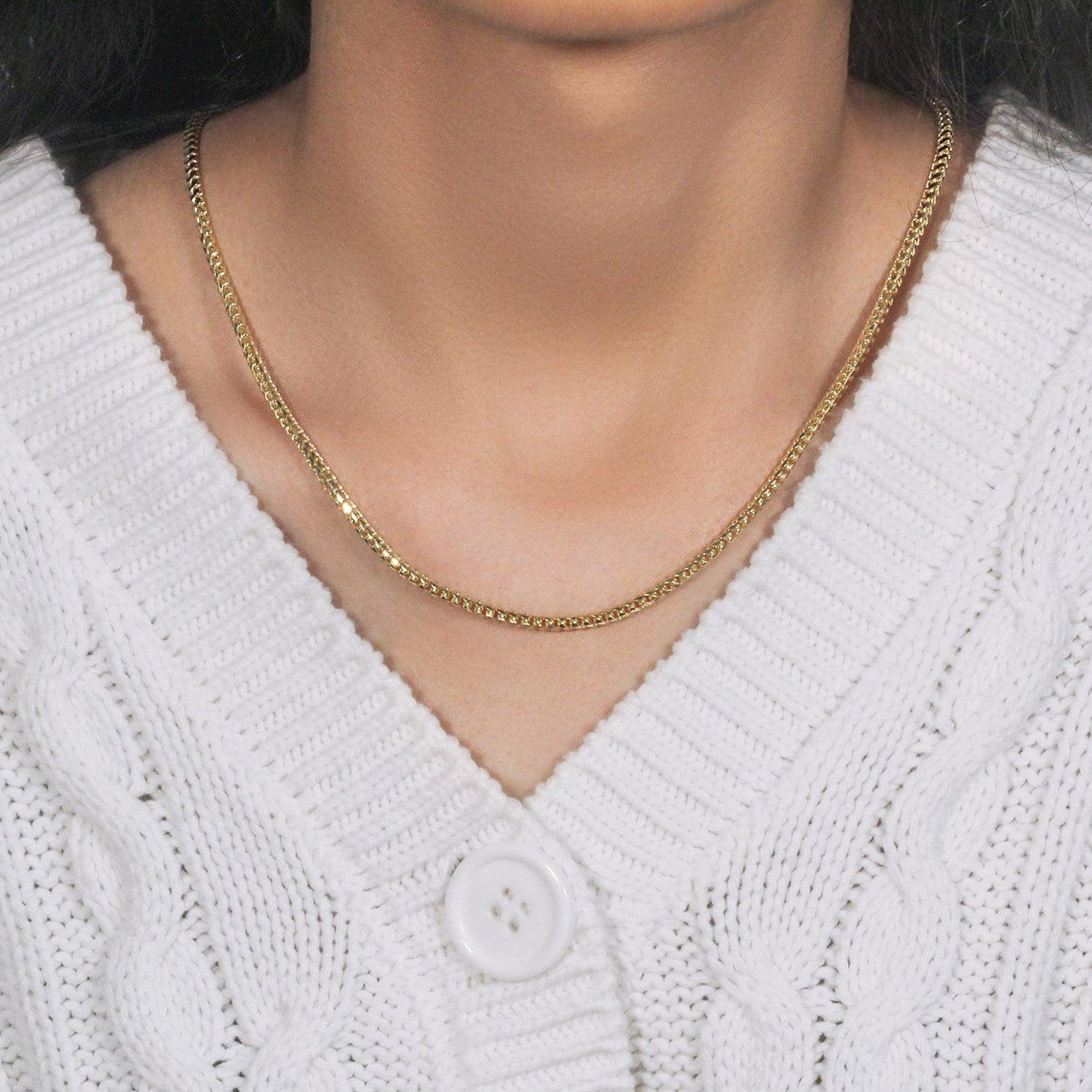 14k Yellow Solid Gold Diamond Cut Round Franco Chain (2.70 mm)