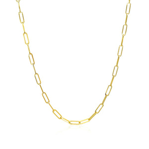 14K Yellow Gold Delicate Paperclip Chain (2.1 mm)