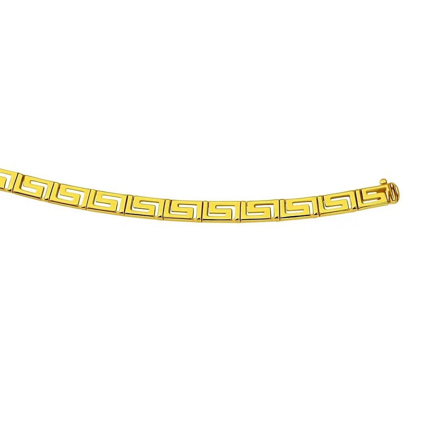 14k Yellow Gold Fancy Greek Key Motif Bracelet (6.35 mm)