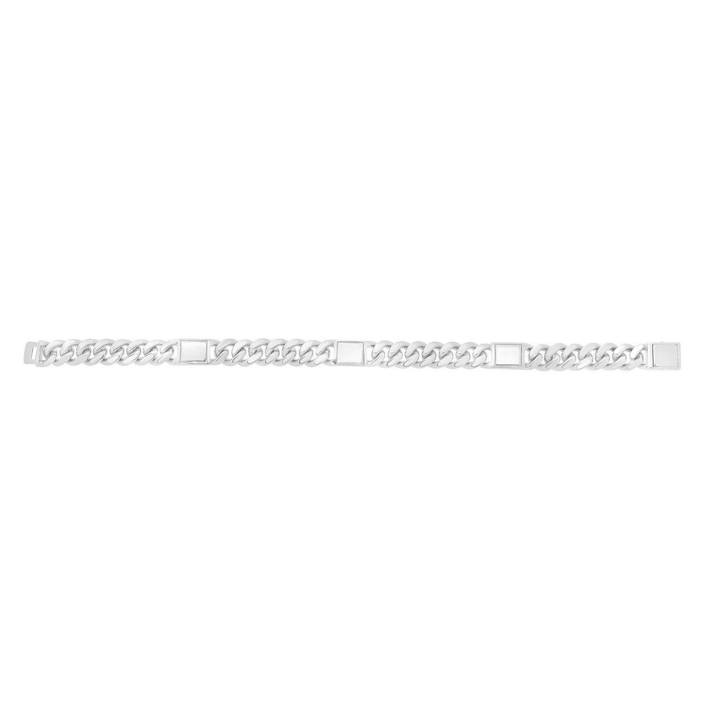 Sterling Silver Rhodium Plated Miami Cuban Link Bracelet (9.00 mm)