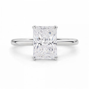 3 Carat Radiant Lab Grown IGI G/VS1 Diamond Solitaire Ring in 14K White Gold