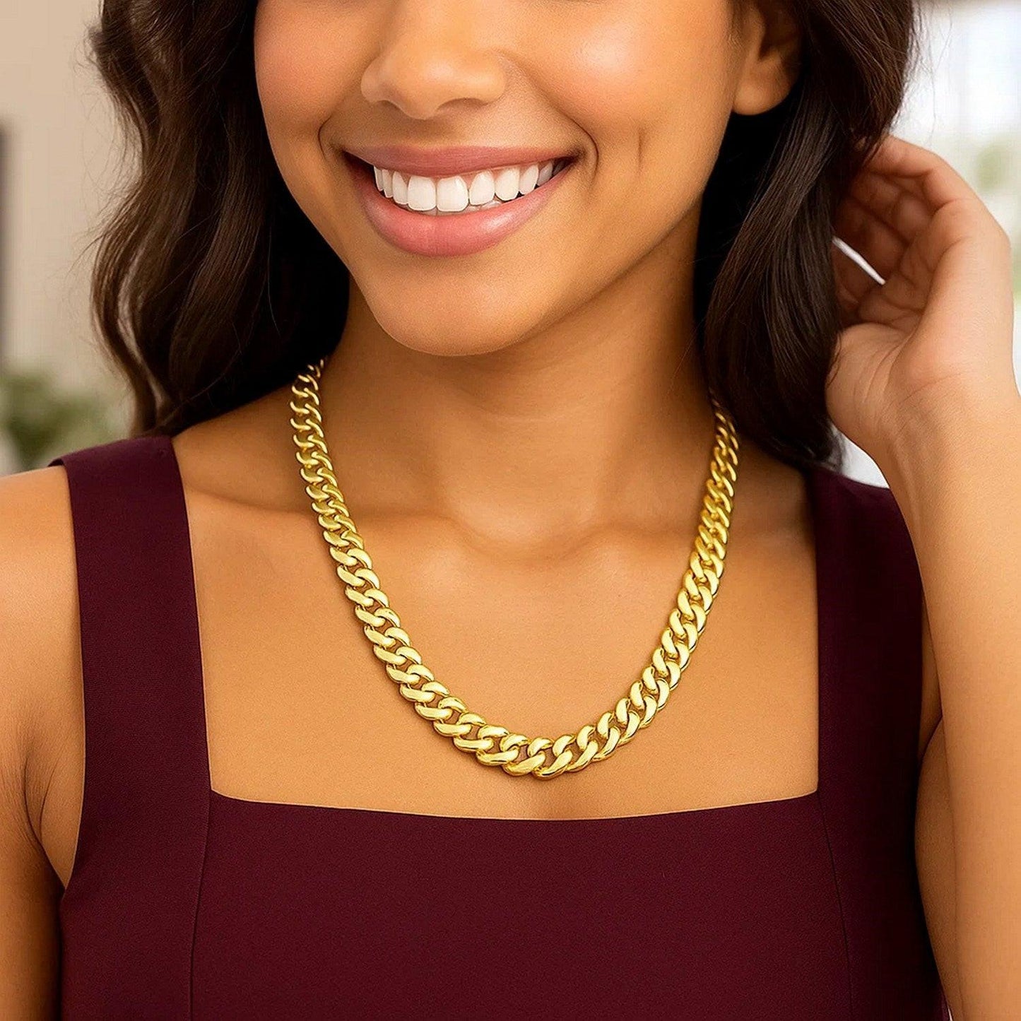 14k Yellow Gold 22 inch Polished Curb Chain Necklace