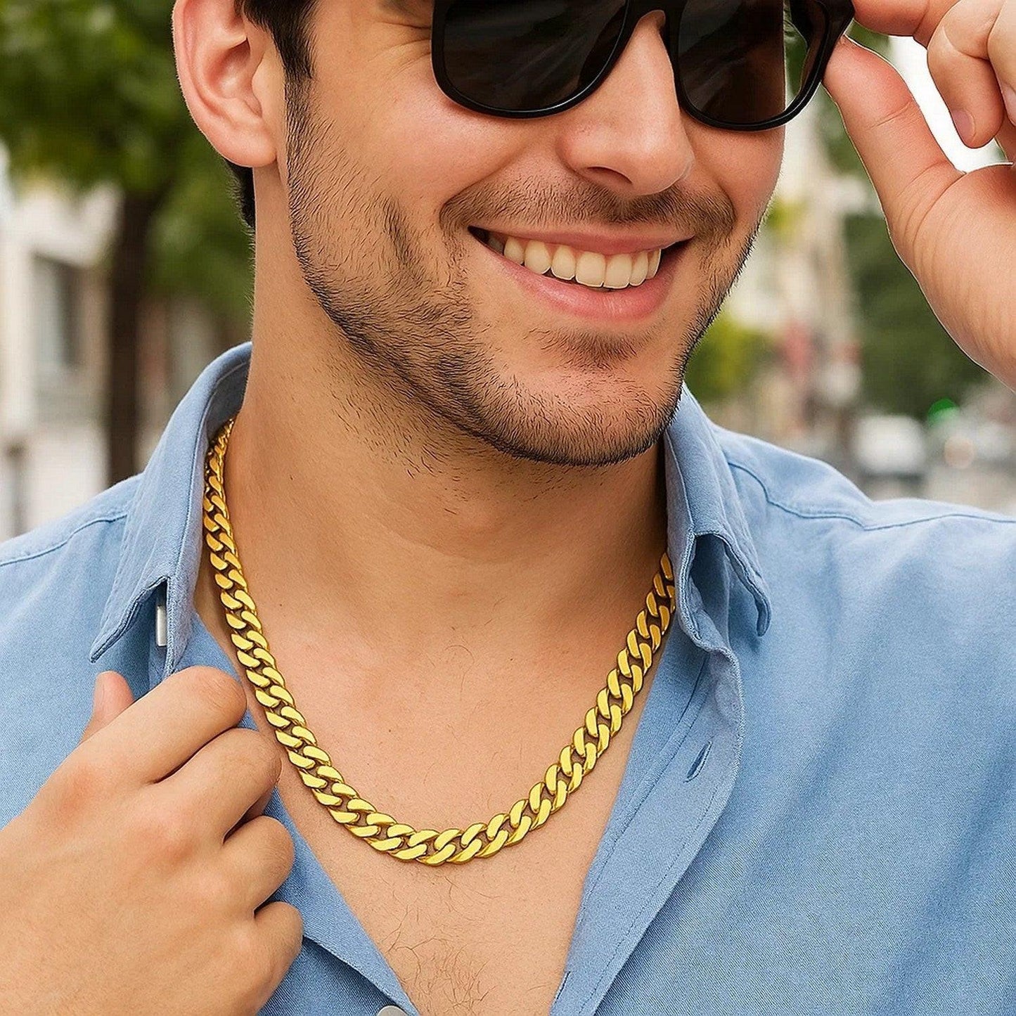 14k Yellow Gold 22 inch Polished Curb Chain Necklace