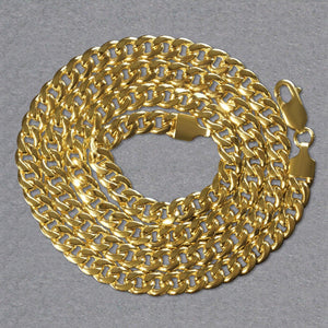 14k Yellow Gold Miami Cuban Semi Solid Chain (5.50 mm)